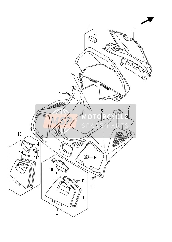 9215010G10Y0J, Lid,  Panel Delantero Lh, Suzuki, 2